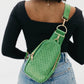 Waverly Woven Sling Bag: Emerald