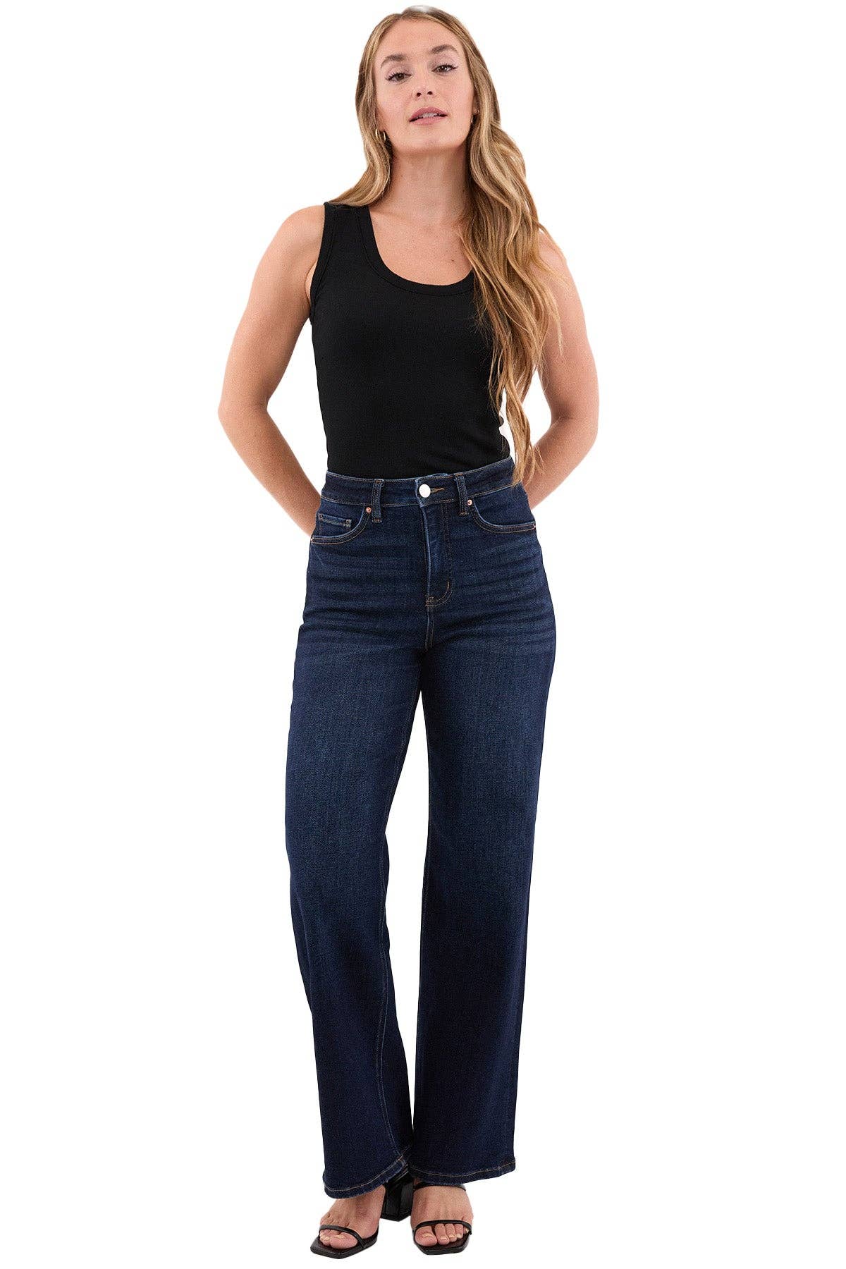 RFM Hailey High Rise Slim Wide Leg Jeans