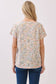 Beige Watercolor Dot Print Knit Top