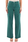 Chloe High Rise Frayed Wide Leg Pants: Blue Teal