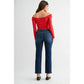 Mica Denim Mid-Rise Straight Ankle