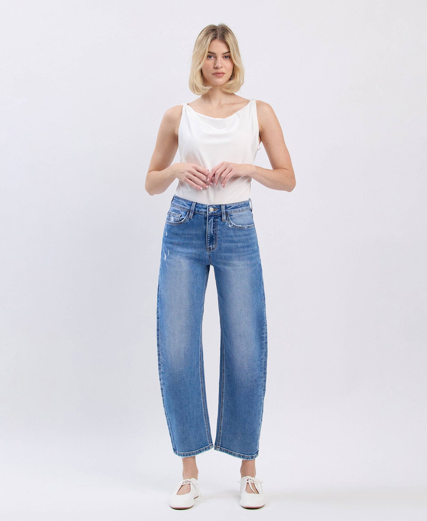 Lovervet Super High Rise Barrel Jean