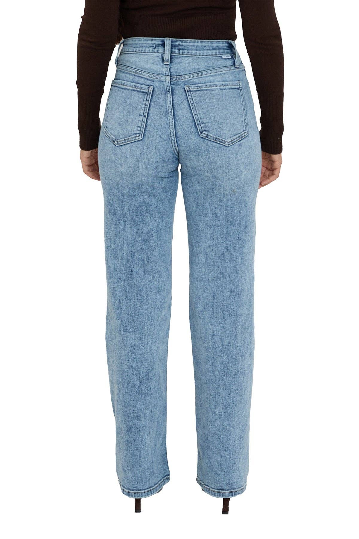 RFM Hailey High Rise Wide Leg Jeans- Medium Wash