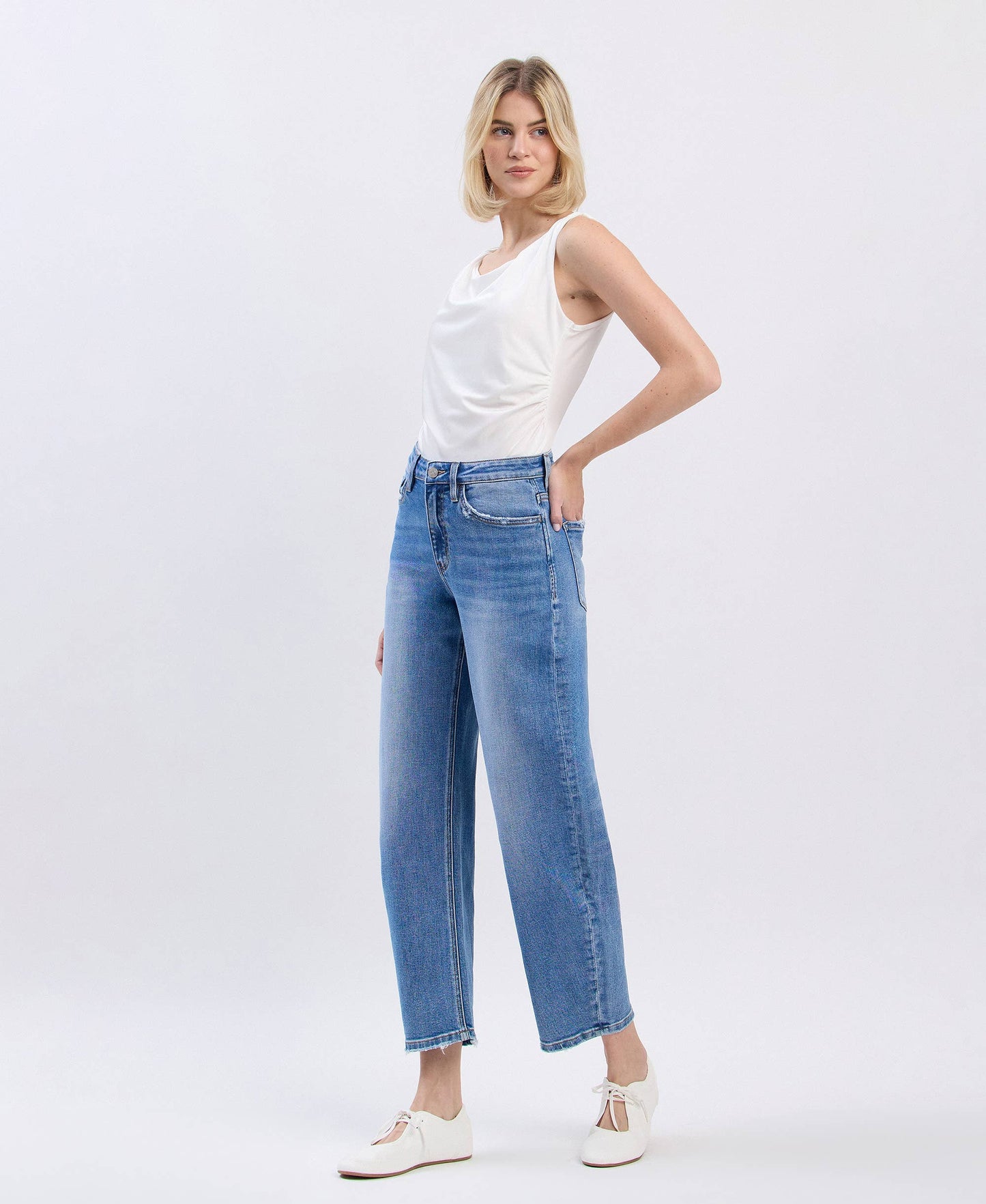 Lovervet Super High Rise Barrel Jean