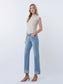 Lovervet Mid Rise Cuffed Slim Wide Leg Jeans