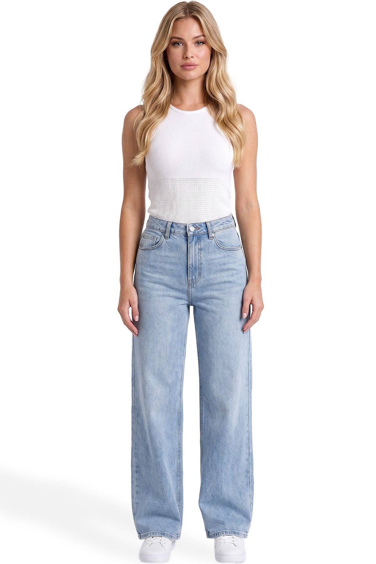 Chloe RFM High Rise Wide Leg Jeans