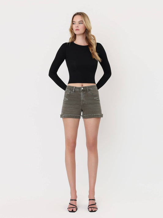Lovervet High Rise Olive Shorts