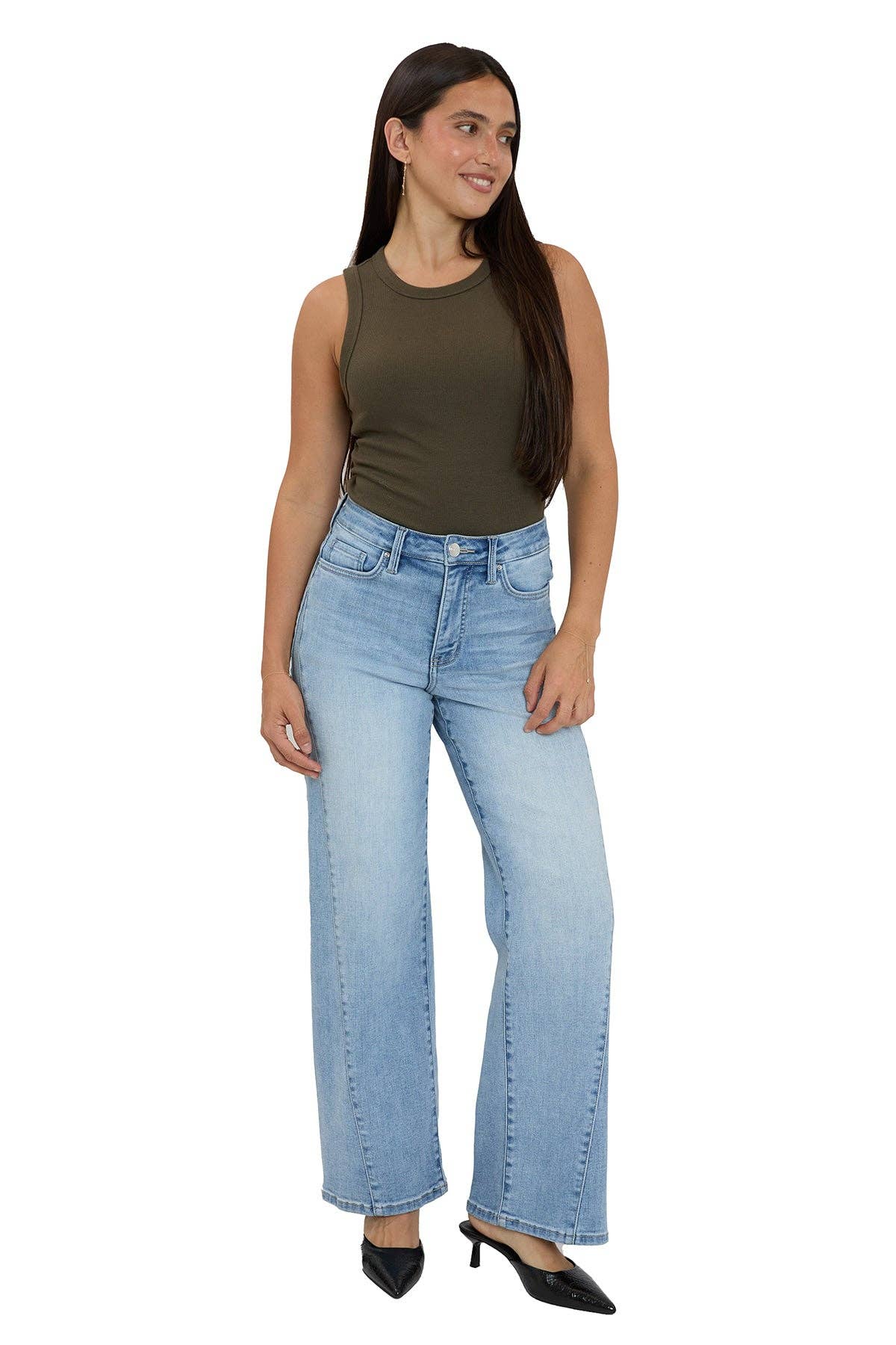 RFM Hailey High Rise Contour Wide Leg Jeans