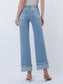 Lovervet Mid Rise Cuffed Slim Wide Leg Jeans