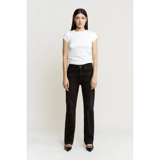 Mica Denim High Rise Straight Leg - Moon Black
