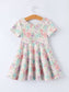 Spring Pastel Floral Girls Casual Dress