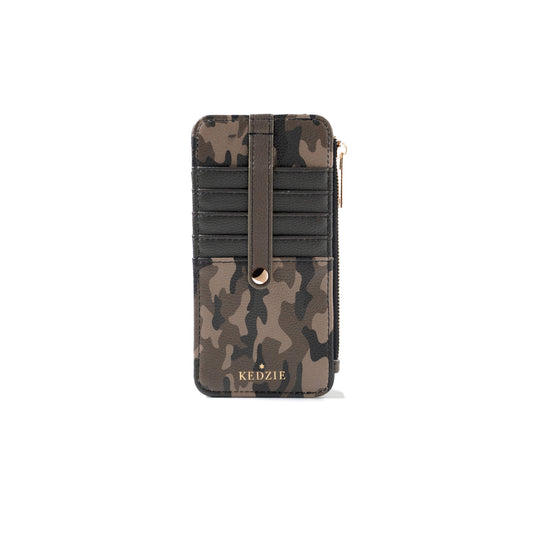 Kedzie Essentials Only Zippered CC Wallet - Camoflage