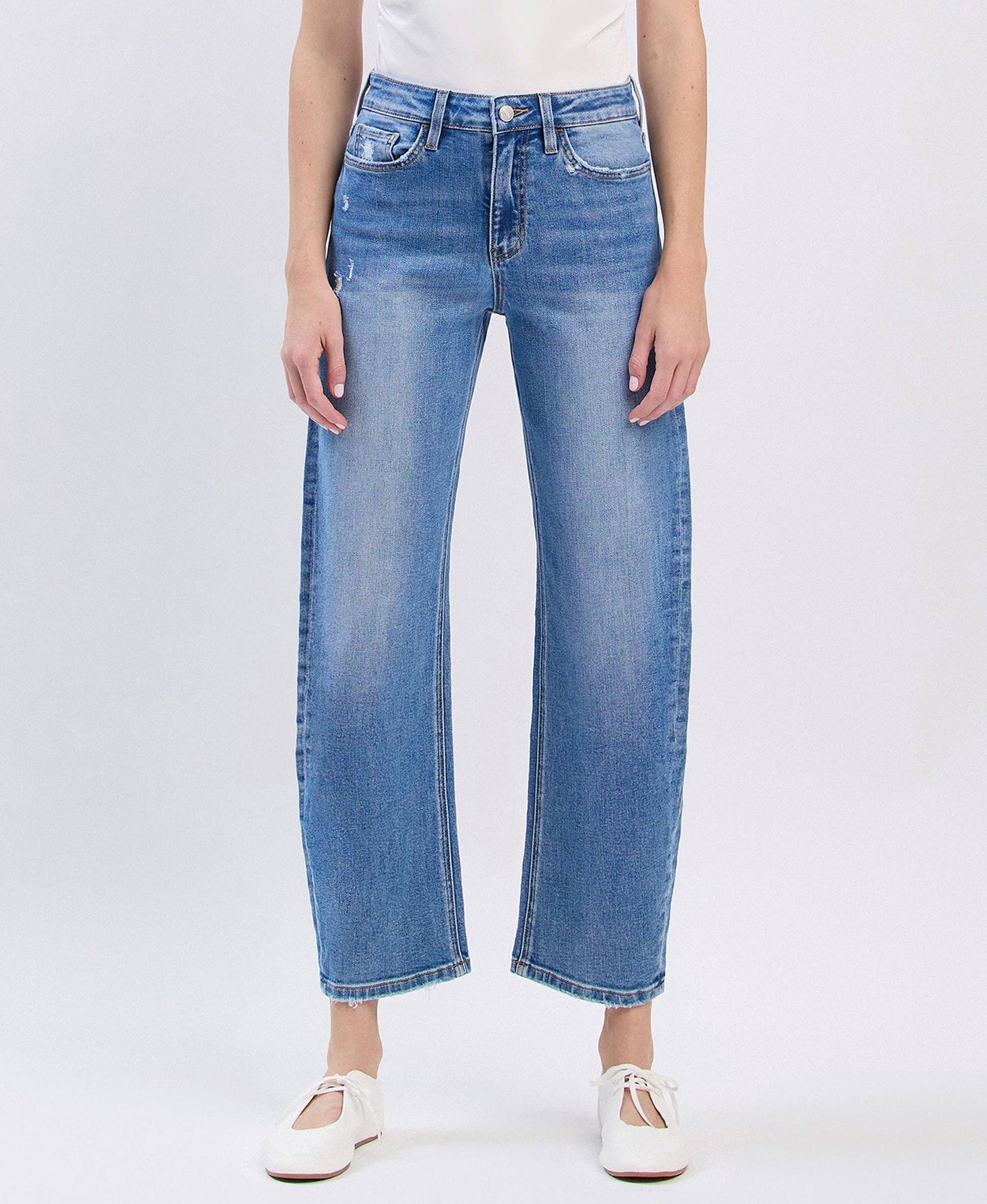 Lovervet Super High Rise Barrel Jean