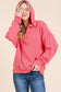Hot Pink Ribbed Quarter Zip Hoodie