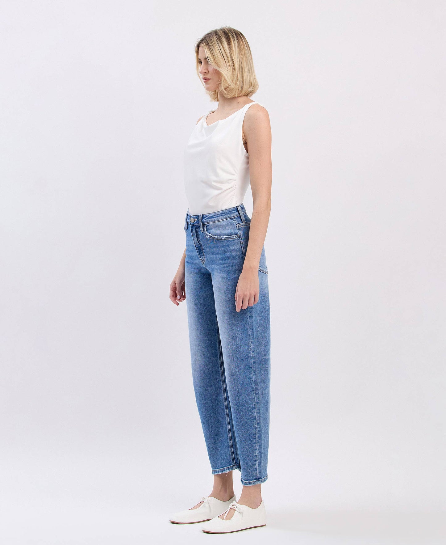Lovervet Super High Rise Barrel Jean