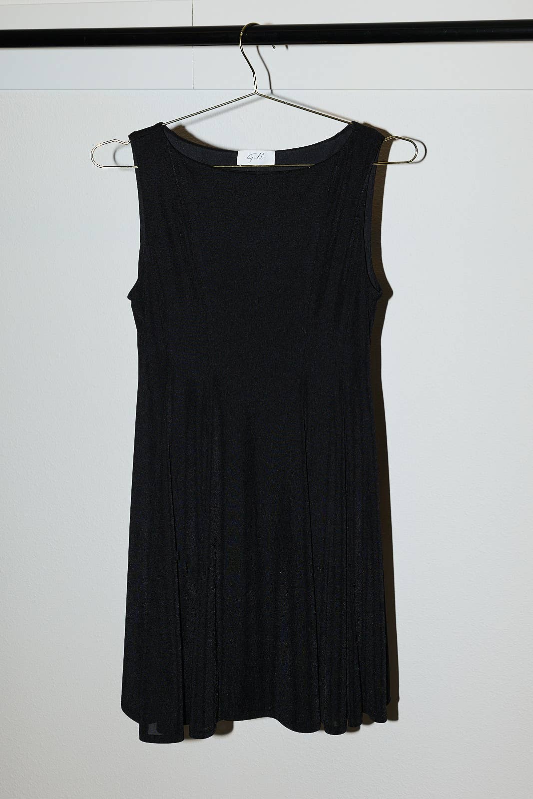 Gilli Boat Neck Fit & Flare Mini Dress: Black