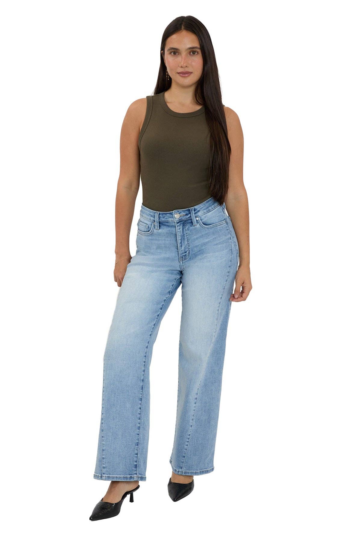 RFM Hailey High Rise Contour Wide Leg Jeans