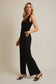Gilli Sleeveless Wrap Tie Jumpsuit: Fuschia