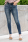 Curvy/Reg Judy Blue Vintage Cut Hem Mid Rise Skinny Jeans
