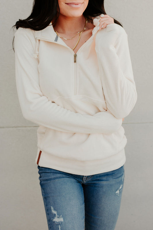 Ampersand Ave Vanilla Cozy Cutie Half-Zip Sweatshirt