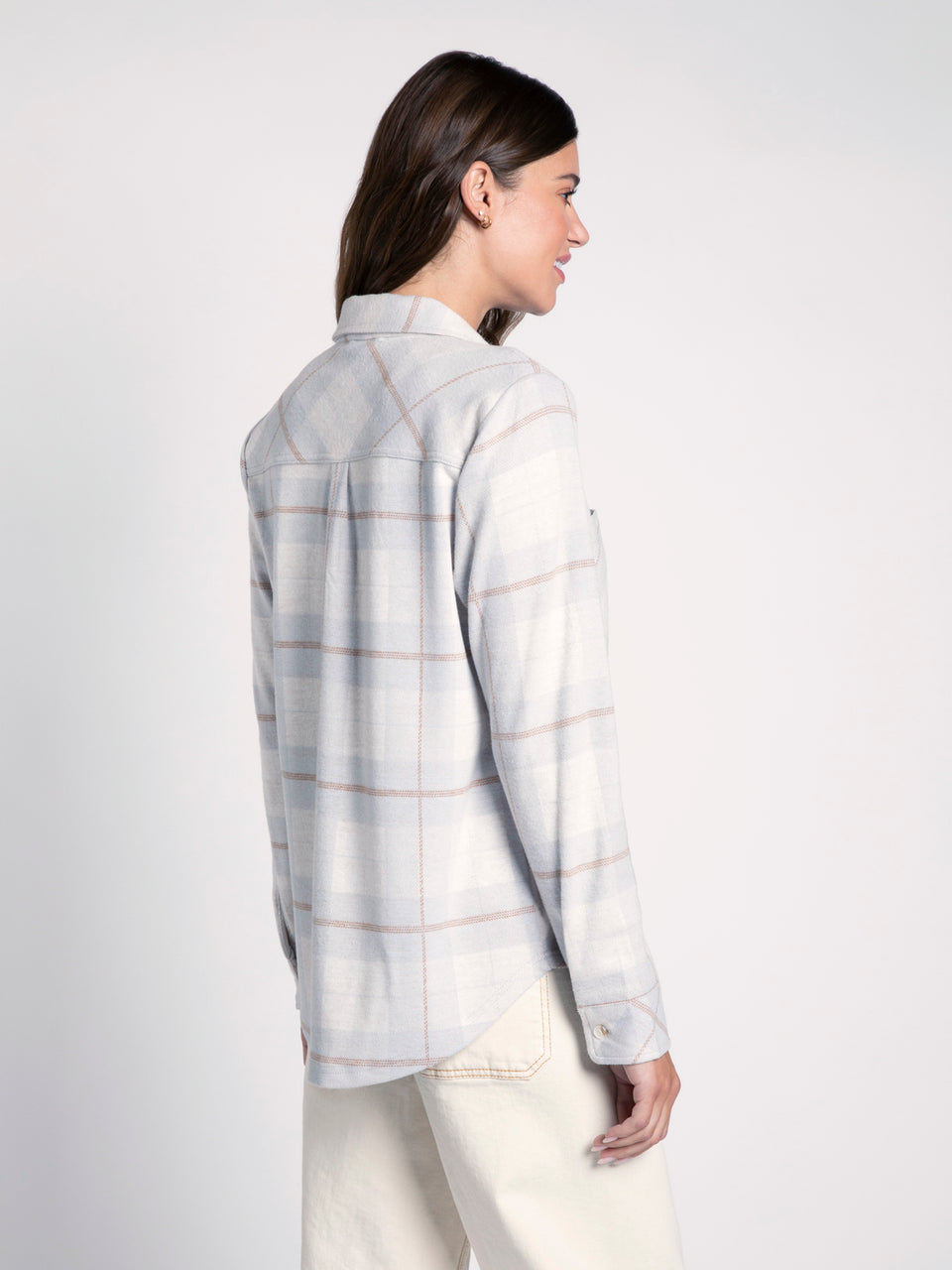 Thread & Supply White Blue Frost Plaid Lewis Button-up