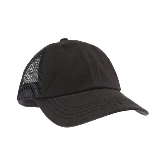 Black Solid Cotton C.C Ballcap