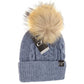 CC Exclusive - Black Label Special Edition Ribbed Cuff Faux Fur Pom Adult Beanie *Multiple Colors*