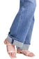 Hailey High Rise Cuff Wide Leg Jeans: Medium Wash