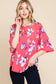 Floral Print Fuchsia Tunic