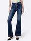 Lovervet High Rise Two Button Back Yoke Flare