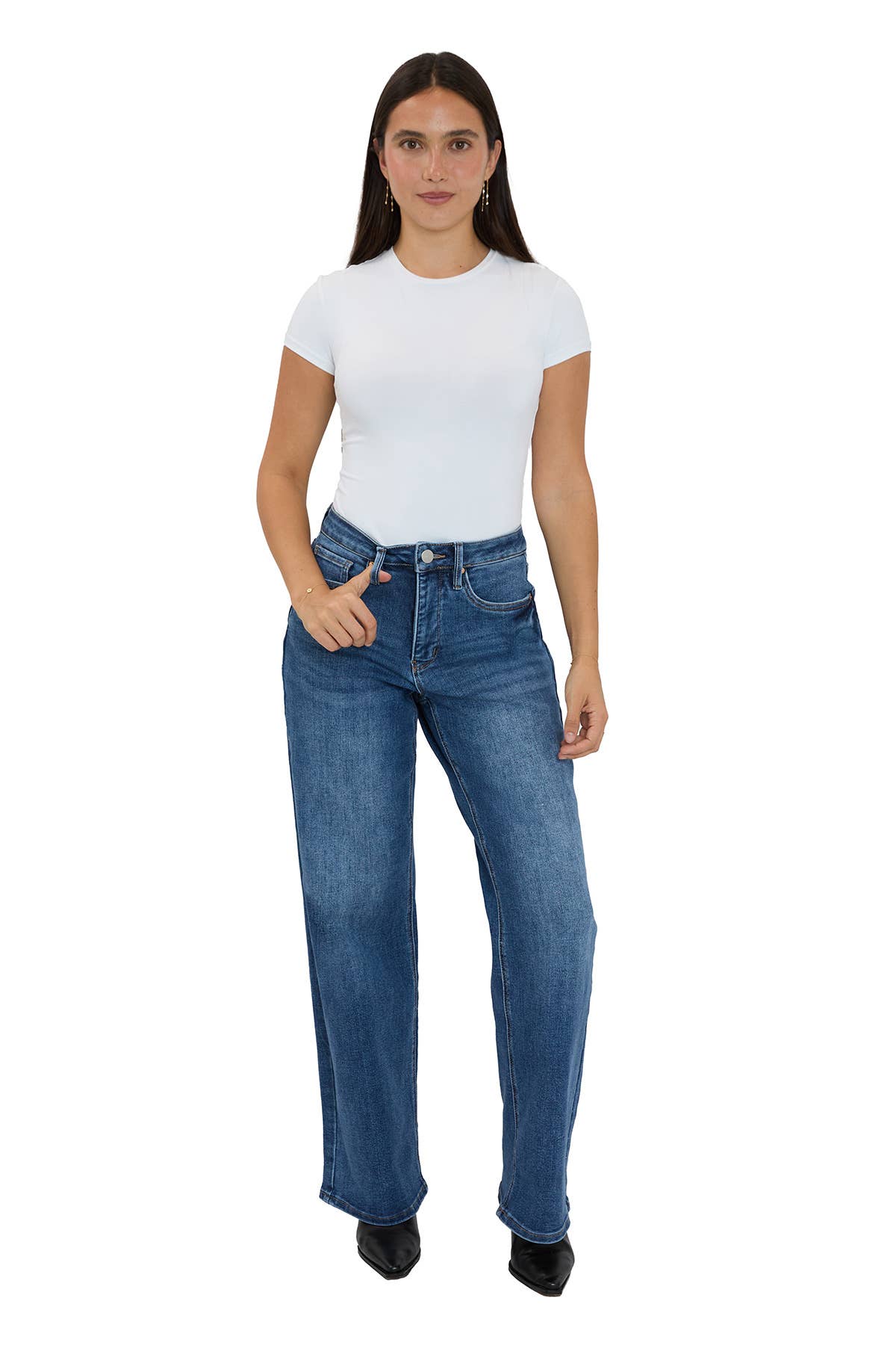 Chloe RFM High Rise Wide Leg Jeans