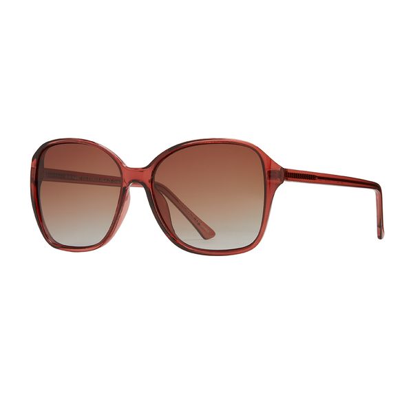 Blue Gem Althea Crystal Rose and Gradient Brown Polarized Sunglasses