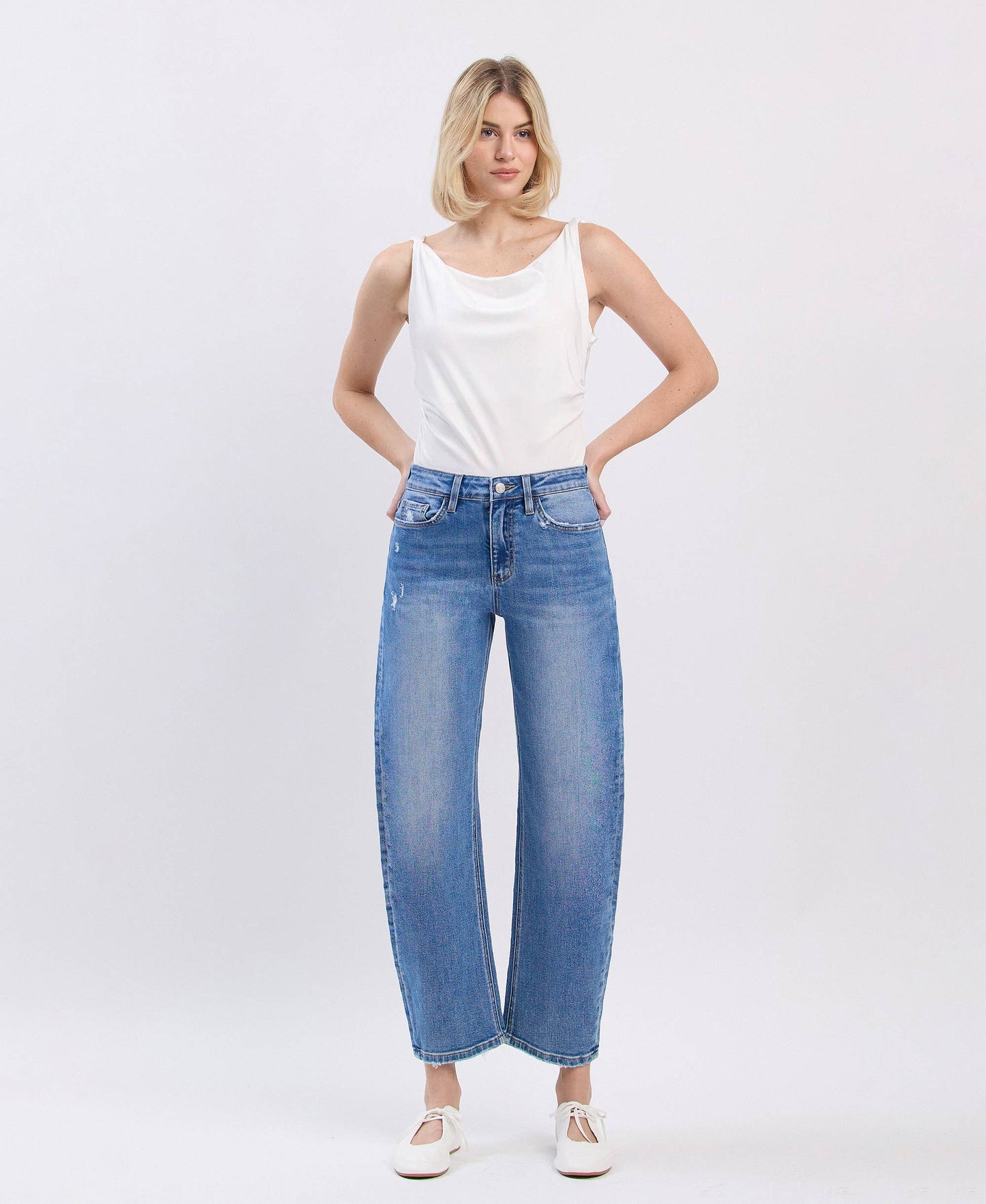 Lovervet Super High Rise Barrel Jean