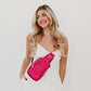 Waverly Woven Sling Bag: Fuchsia
