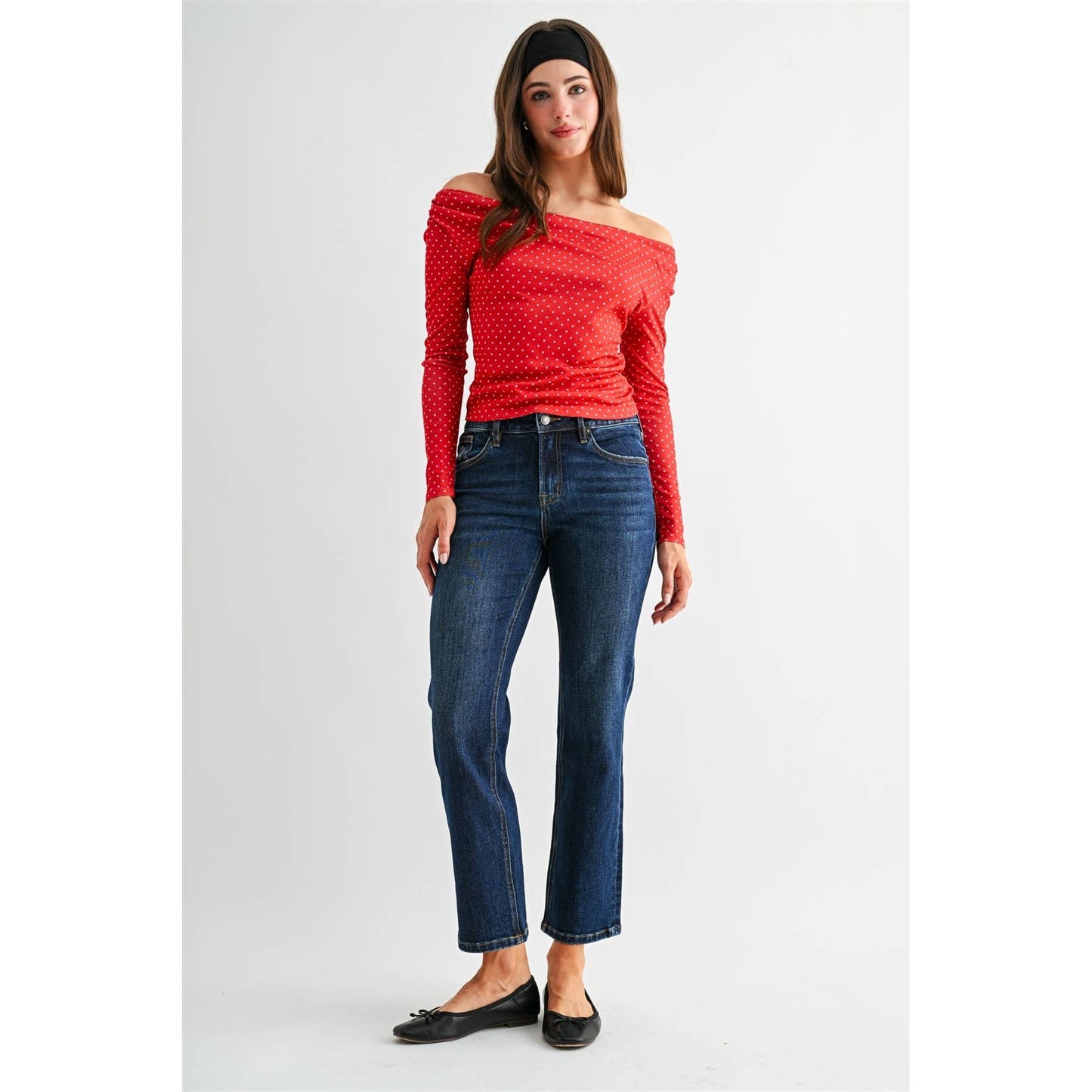 Mica Denim Mid-Rise Straight Ankle