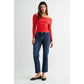 Mica Denim Mid-Rise Straight Ankle