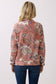 Paisley Print Textured Mauve Half-Zip Pullover