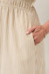 Gilli Sleeveless  Elastic Waist Side Slit Maxi Dress: Ivory-Taupe Stripe