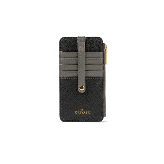 Kedzie Zippered CC Wallet Black