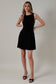 Gilli Boat Neck Fit & Flare Mini Dress: Black