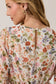 Gilli Long Sleeve Floral Print Mini Dress: Ivory-Multi Floral