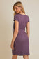 Gilli Front Twist Fitted Dress- Dusty Lavender