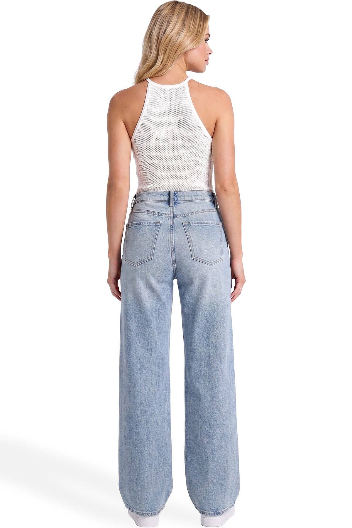 Chloe RFM High Rise Wide Leg Jeans