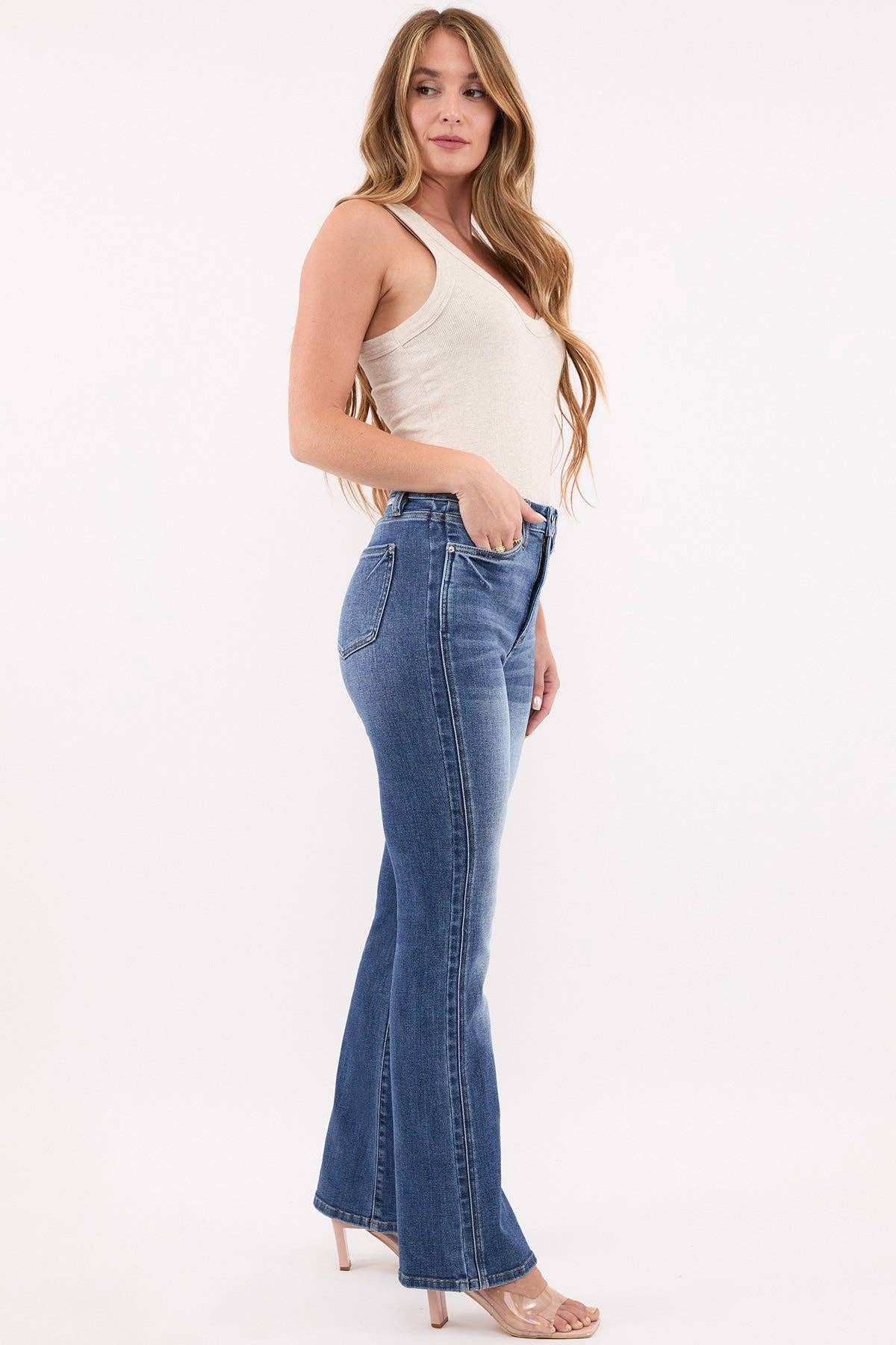 Mia High Rise Slimmers Bootcut Jean Reg/Curvy
