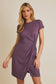 Gilli Front Twist Fitted Dress- Dusty Lavender