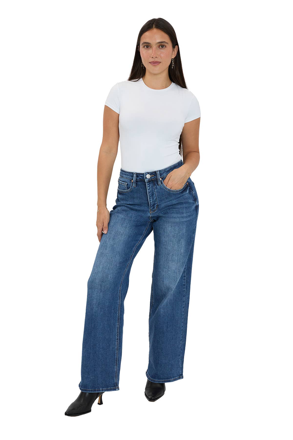 Chloe RFM High Rise Wide Leg Jeans