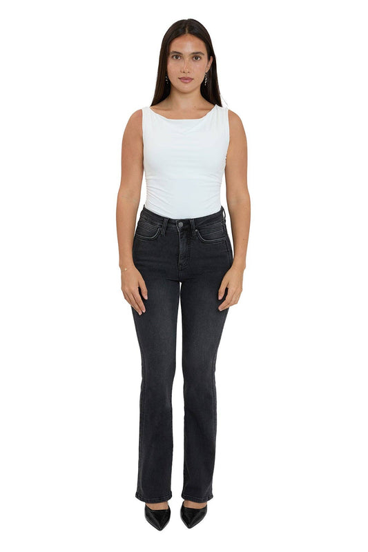 Plus Mia High Rise Dk Wash Slimmers Bootcut Jean