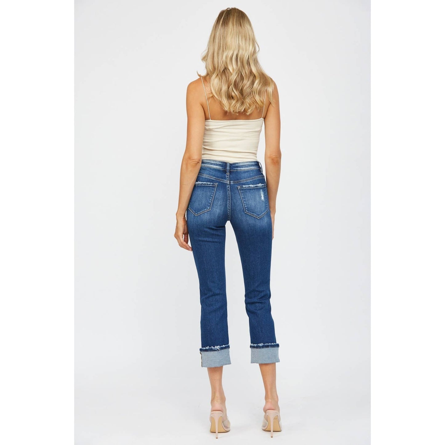 Mica Denim Mid-Rise Straight Leg with Cuff - Zaley