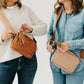 Woven Willow Camera Crossbody Bag:  Camel