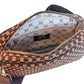 Woven Willow Camera Crossbody Bag:  Camel